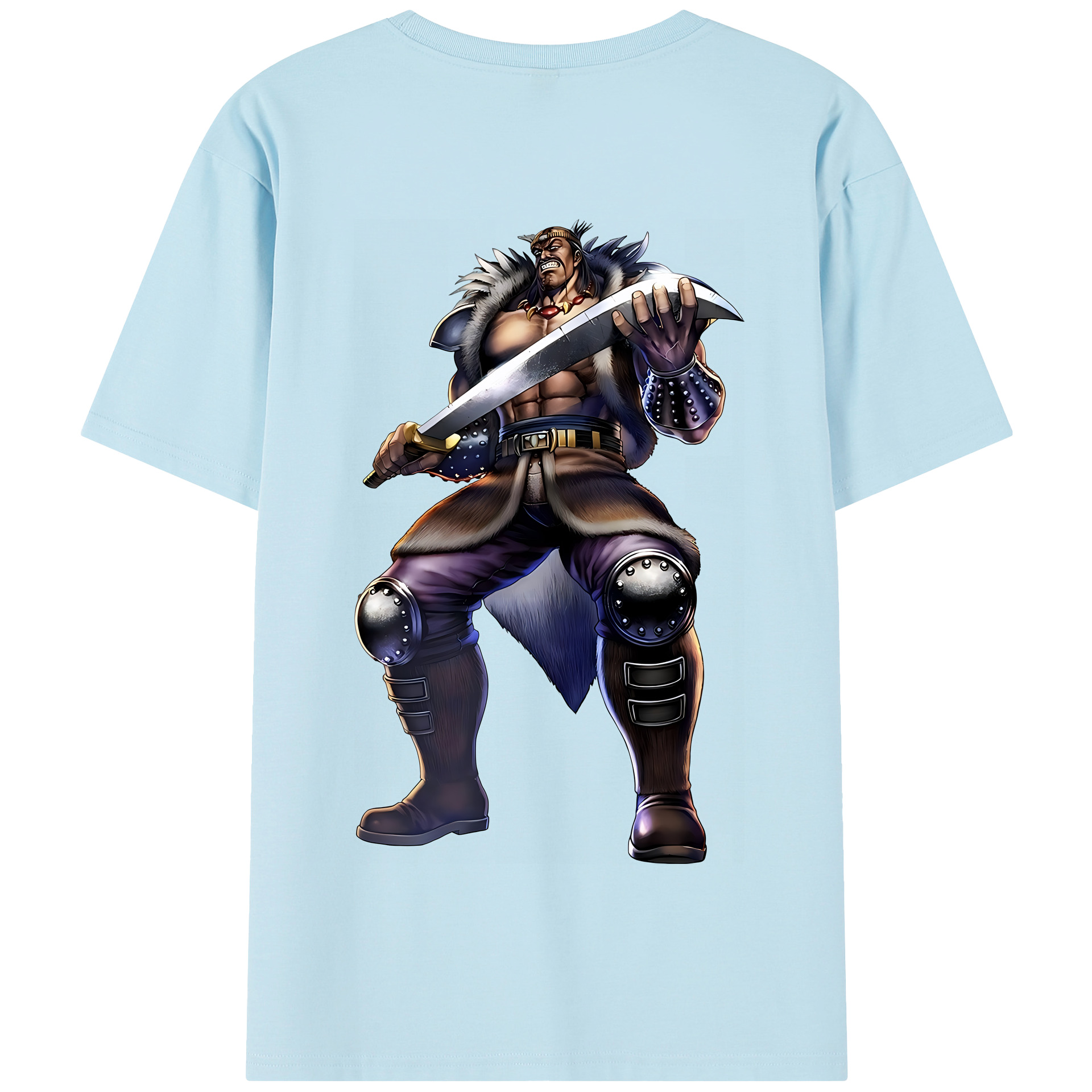 （画像用） 北斗の拳 Fist of the North Star 綿100％半袖Tシャツ（背面プリント）
